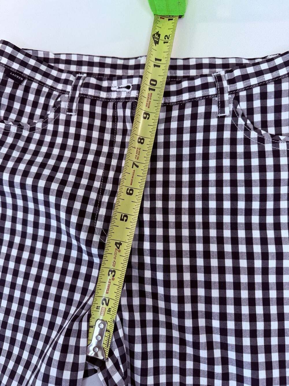 Lauren Ralph Lauren Petite Black and White Gingham Cropped Pants - size 2p - Picture 5 of 7